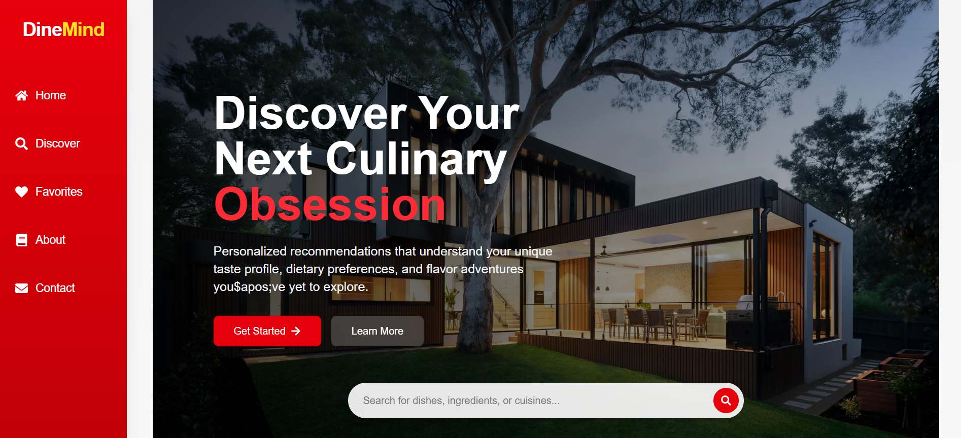 DineMind AI Food Journey screenshot